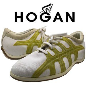 🎉 HOST PICK HOGAN LEATHER Green Beige SUEDE Women's Shoes 🎉